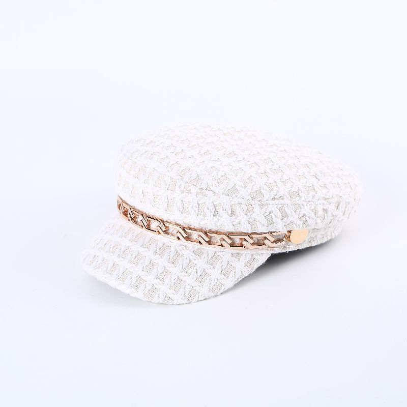 Gold Chain Military Hat - Side View