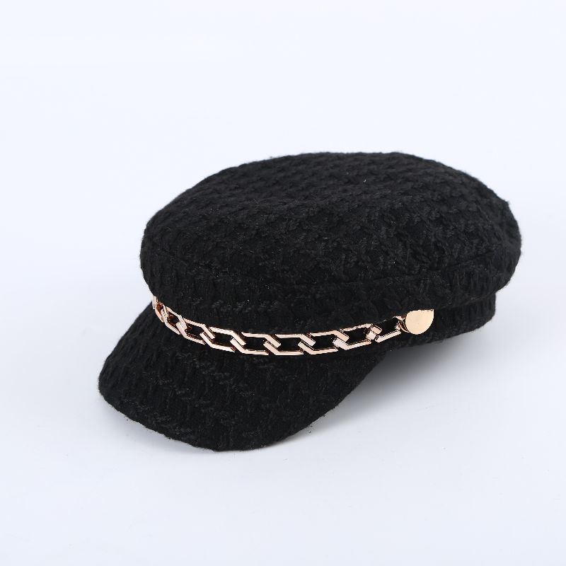 Gold Chain Military Hat - Back View
