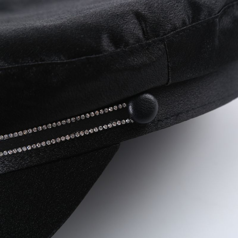 Autumn And Winter Two Diamond Strip Color Ding Army Hat Navy Hat Fashion Hat One Color In Stock Application Scenario