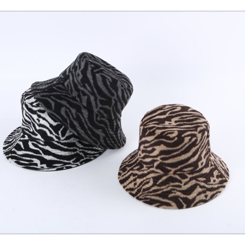Autumn And Winter Pu+ Polyester Double-Sided Fisherman Hat Hat Fashion Hat Three Colors In Stock