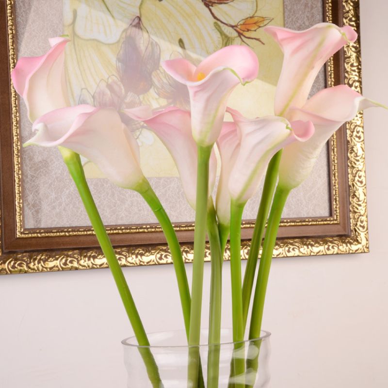 High-end touch, half-open calla lily, alocasia, artificial artificial flowers, decorative flowers, silk flowers, plastic flowers, dried flowers, flower arrangement for the living room