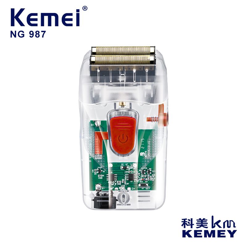 Cross border factory direct supply razor KM-NG987 reciprocating men's razor Full transparent razor razor