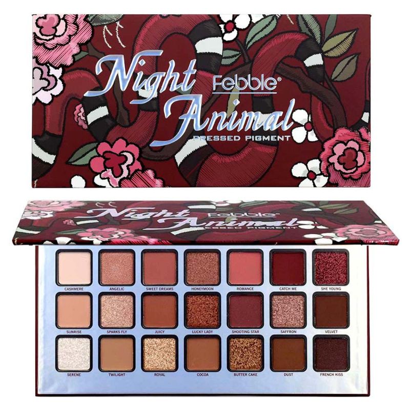 Febble For Late Sleepers 21 Color Eyeshadow Tray Earth Pumpkin Wine Red Chocolate B Station Recommended