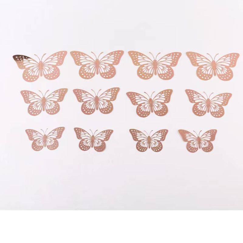  3D立体蝴蝶墙贴可爱创意双面光亮仿真蝴蝶
