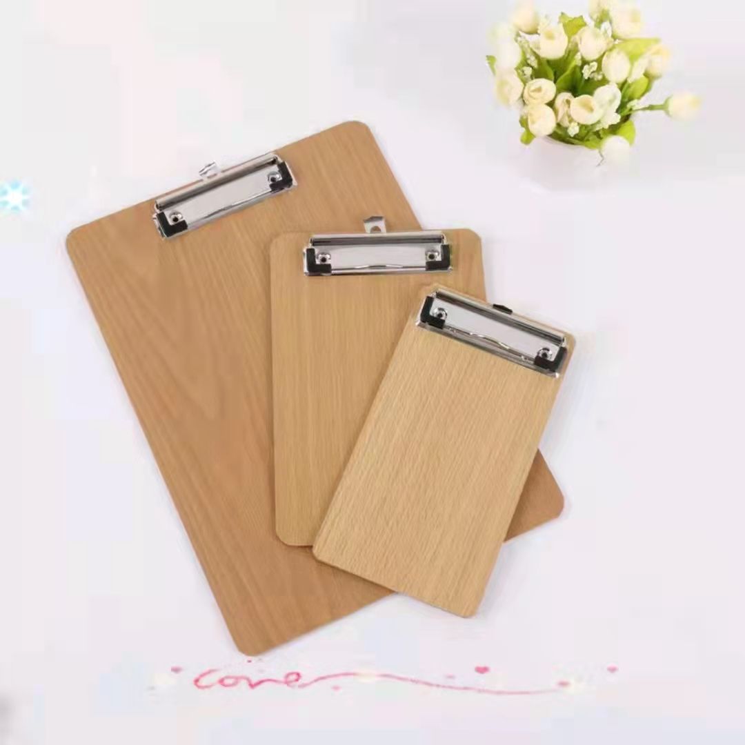 Wooden clamps writing pad thickened 16K plywood menu clamps office supplies clamps convenient and practical with hooks thumbnail