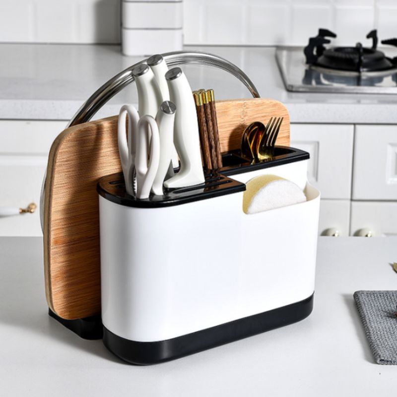 Chopsticks Case Multi-functional plastic chopsticks basket asphalt chopsticks holder Kitchen pan lid knife stand utensil holder