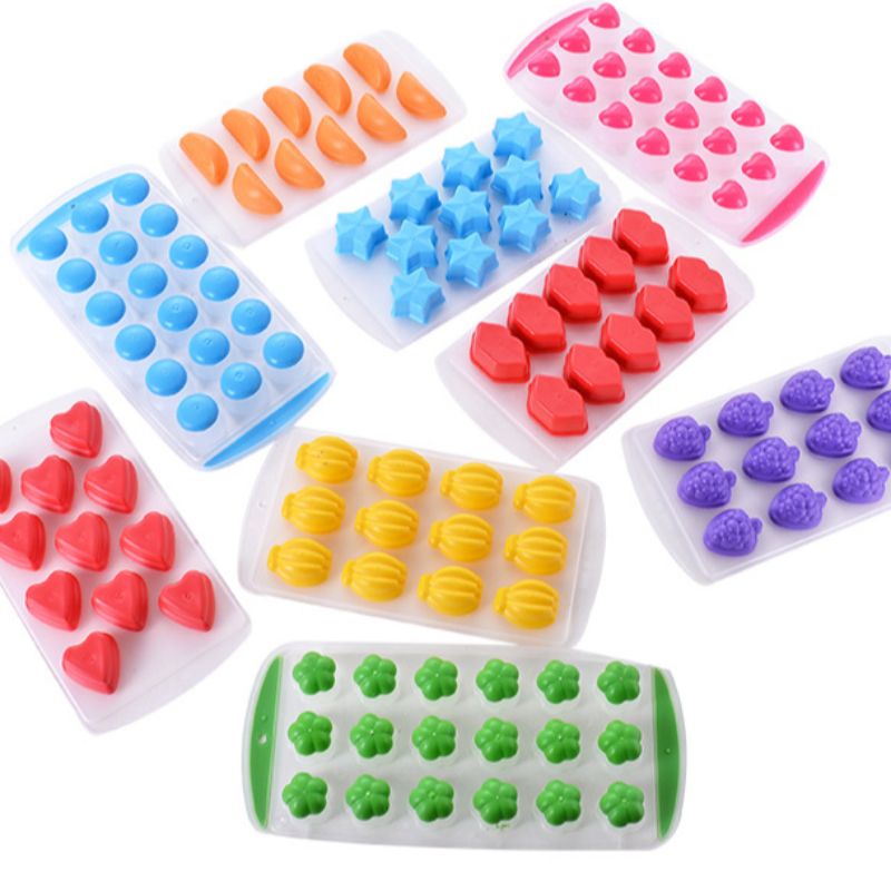 Ice lattice silicone soft ice lattice multi-lattice creative ice lattice mold fruit shaped ice cube ice plate thumbnail