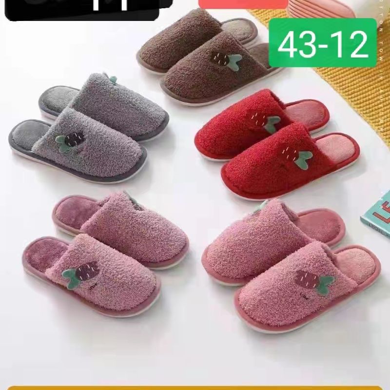 Guo Xiaohua Shoes Foreign Trade Wholesale Autumn And Winter Home Warm Slippers Cute Plush Shoes Men And Women Home Slippers 014 details Picture