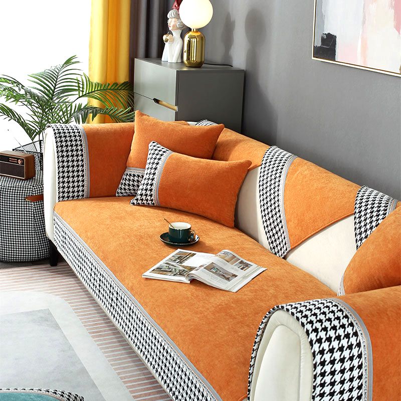 Spliced Thousand-Bird Grid Four Seasons General Sofa Cushion