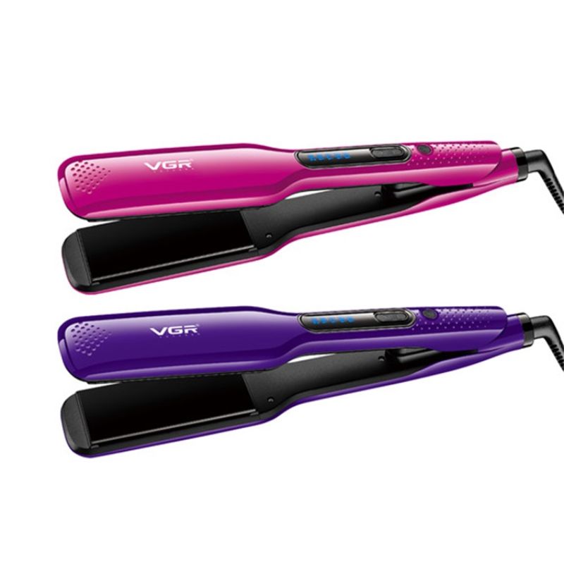 V-506 mujer férulas eléctricas herramientas de peluquería para el hogar alisador de pelo rizador de pelo hebilla interna pera plancha temperatura ajustable no daña el cabello Item Picture