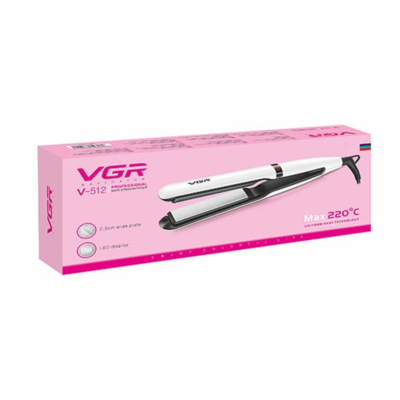 V-512 US power generation board cross-border hair straightening device with five-level temperature control for women, gift box packaging for export Item Picture