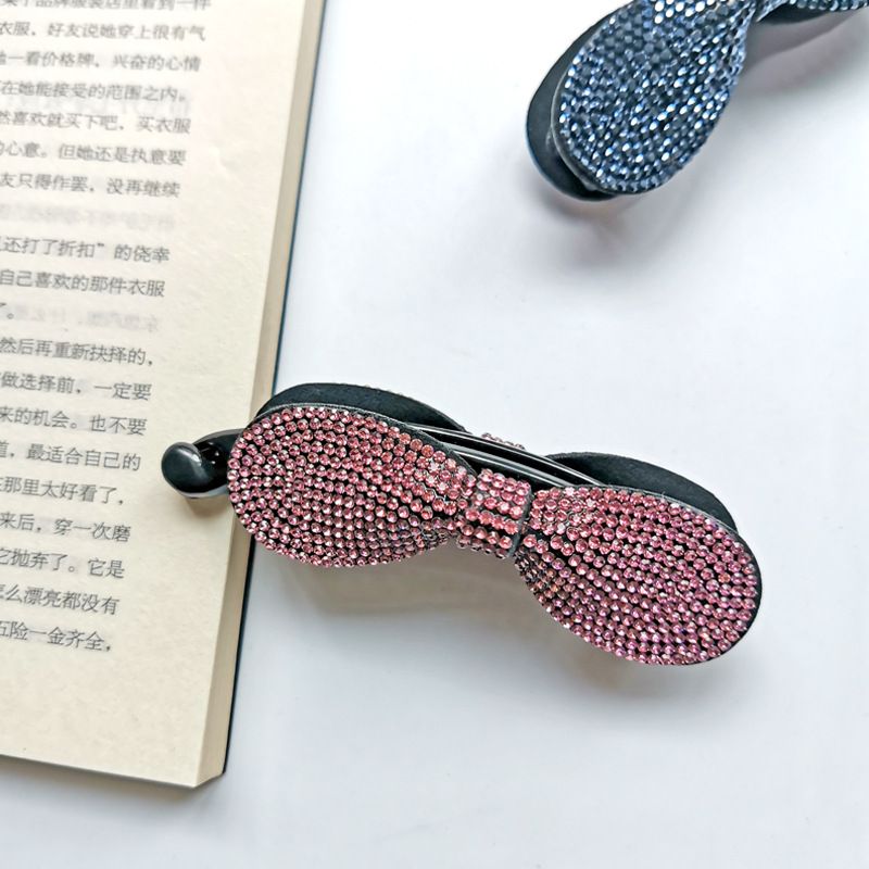 New summer banana clip, handcrafted hot diamond ponytail clip, sweet Korean vertical clip, simple and elegant twist claw clip Specification image