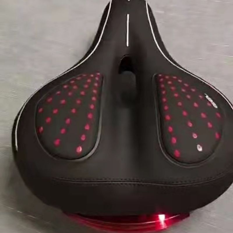 2032 Battery bike saddle outdoor cycling supplies mountain bike seat saddle comfortable seat saddle dead car seat with taillights thickened elastic silicone bicycle accessories cycling equipment thumbnail