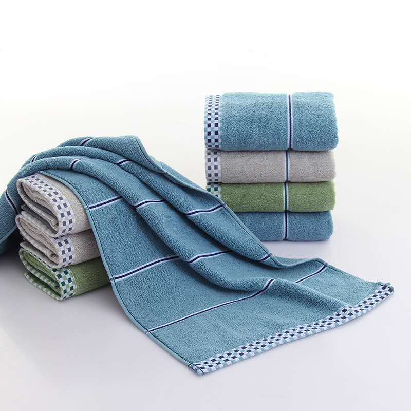 Tinglong Factory direct sale of pure cotton dark-colored edged towels with retro style, exclusively for supermarkets pic 2