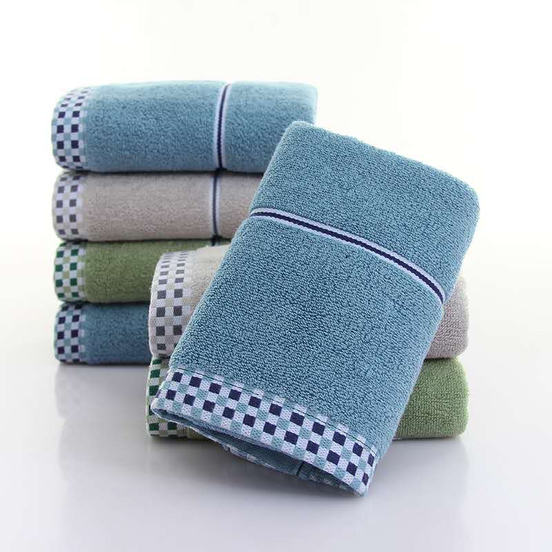 Tinglong Factory direct sale of pure cotton dark-colored edged towels with retro style, exclusively for supermarkets pic 1