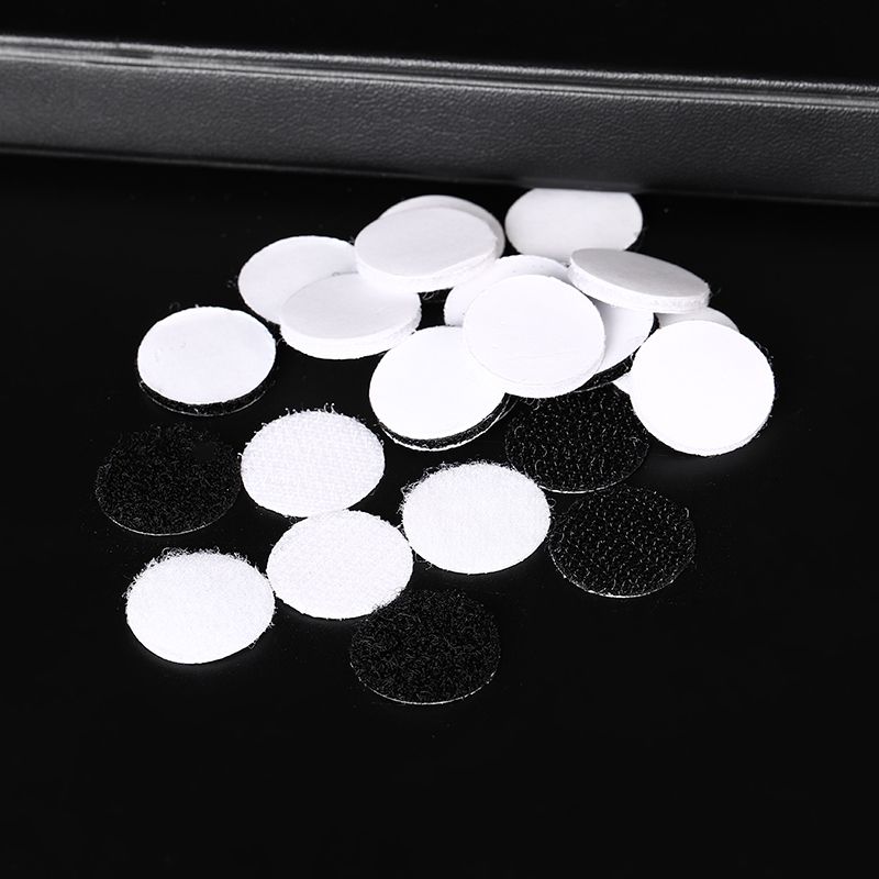 厂家直销白色圆形背胶魔术贴 耐高温胶子母扣黑色圆点魔术贴定制