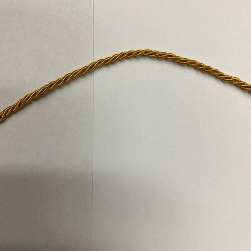 0.3 Orange polyester three-strand rope for shoes, hats, clothing accessories, handicrafts and decorative items Specification image