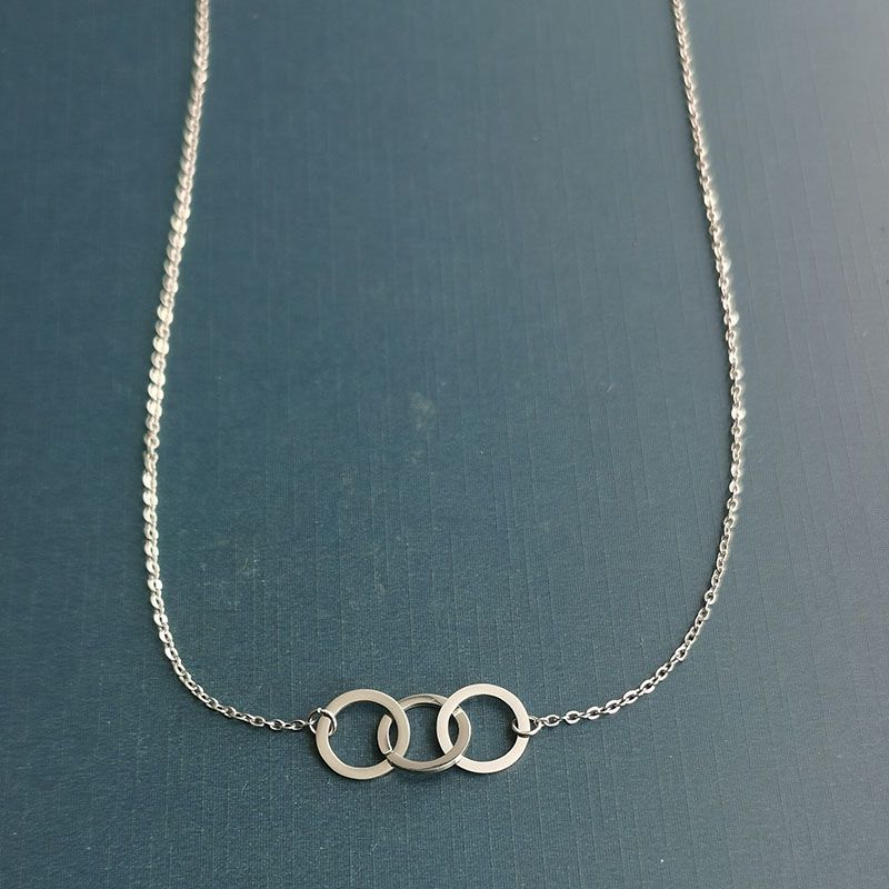 European and American fashion and individual street trend titanium steel necklace, men's retro creative round hollowed-out pendant Specification image