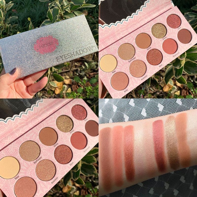 Febble Export Dubai 10 Color Eyeshadow Tray Bean Paste Champagne Mermaid Earth Color Polarizer Beginner details Picture