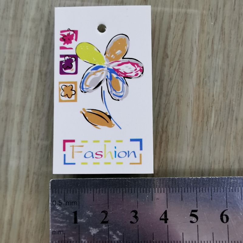 Small flower graphic cardstock clothing and accessory tags details Picture