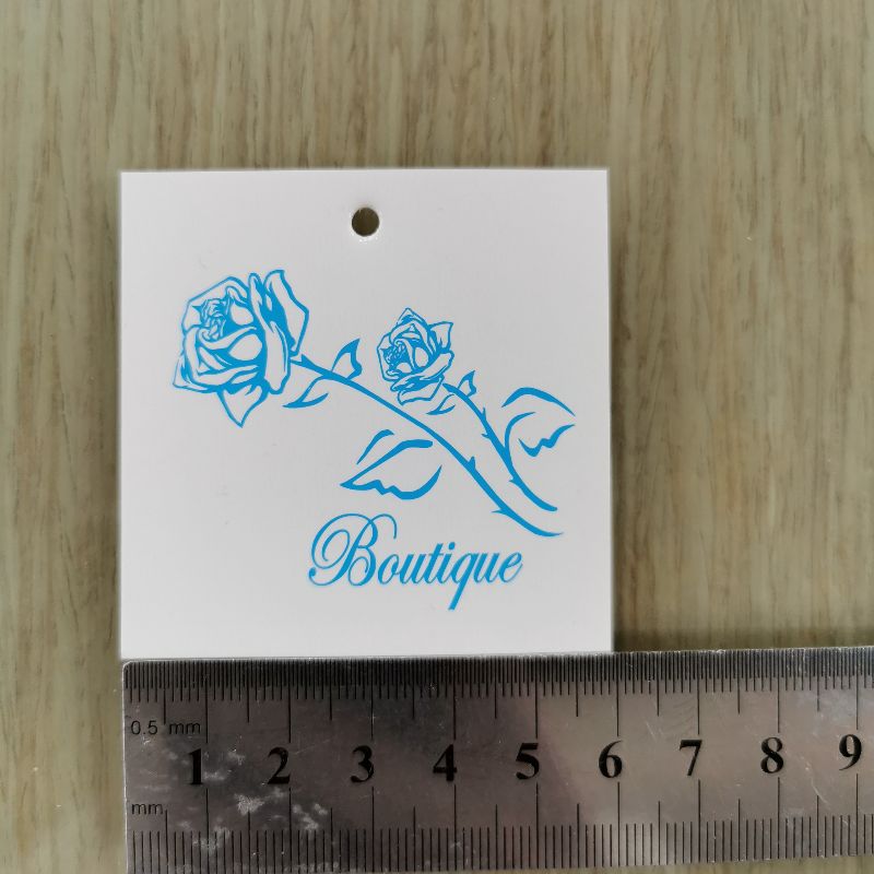 Rose pattern card paper tag, clothing accessory tag card paper Specification image