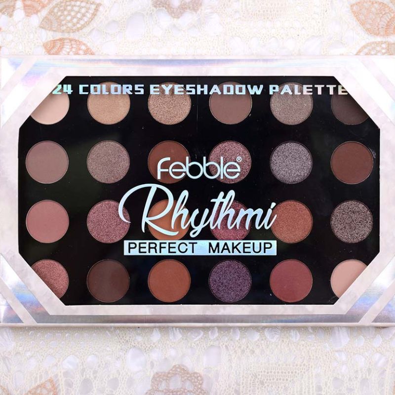Febble24-color coffee-colored milk tea-colored pearlescent matte eyeshadow, ins super popular eyeshadow palette, new export products for foreign trade
