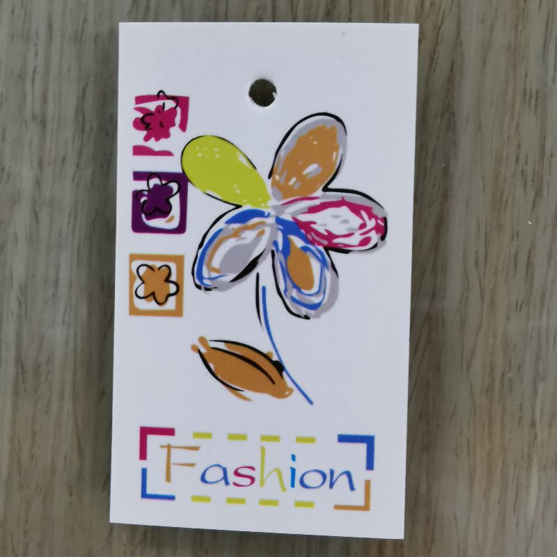Small flower graphic cardstock clothing and accessory tags