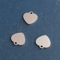 Double mirror polished titanium steel love pendant heart heart DIY accessories accessories