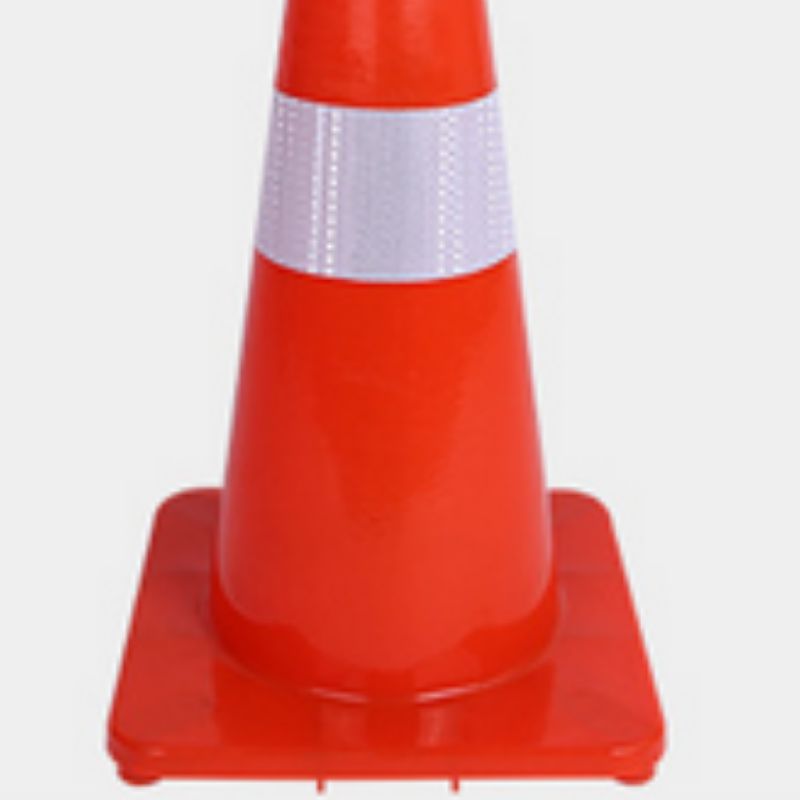 反光PVC路锥红色警示隔离路障红色底座路锥 安全警示雪糕筒隔离锥详情图1