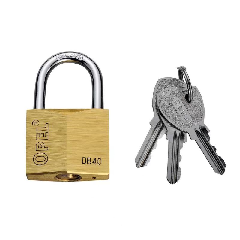 OPEL菱形S槽钥匙防锈户外双舌防锯锰钢热处理锁梁防剪全铜挂锁头