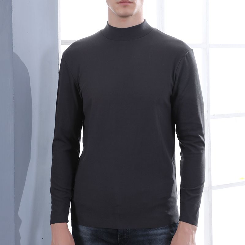 Cationic Thickened Men's Low Neck Long Johns Warm Single Top Specification drawing