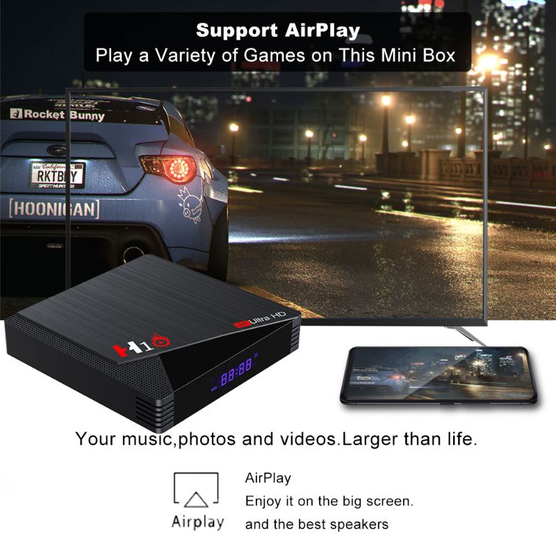 مربع H10 TV BX16TV 4+32GB WiFi +BT4-6 K H10 H10 Item Picture