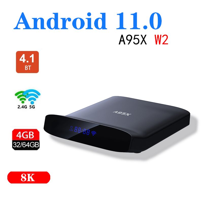 A95X W2安卓电视盒子 网络电视机顶盒tv box网络机顶盒 S905 W2图