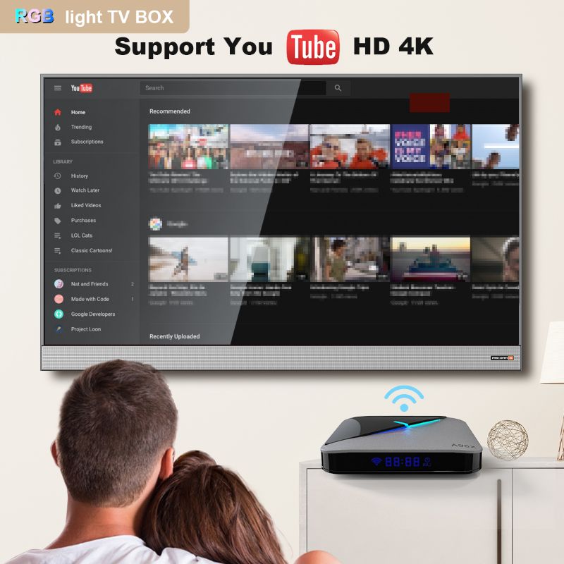 A95X F3 AIR set-top BOX S905X3 4GB+64GB high-definition network Box TV BOX Android 9.0 Item Picture