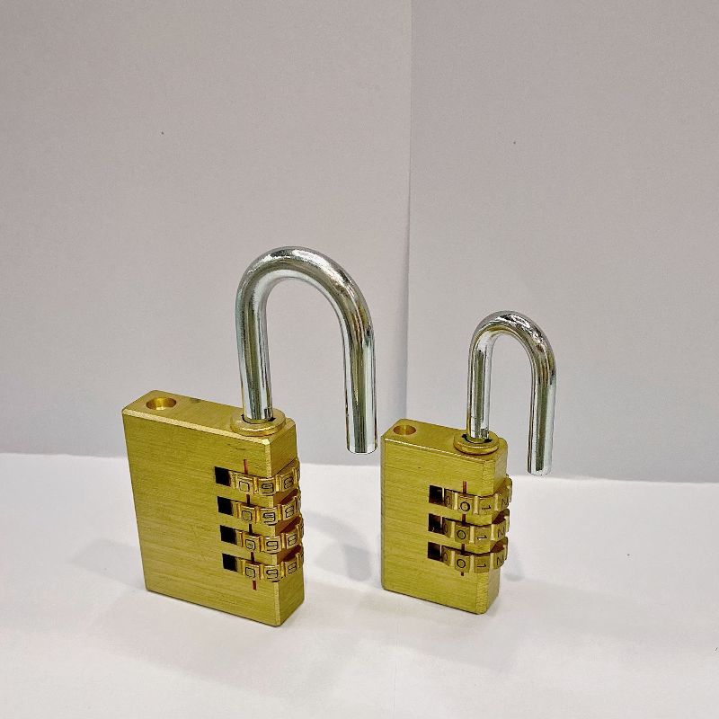 铜密码锁密码挂锁号码锁柜子抽屉锁箱包密码锁3位4位数字锁