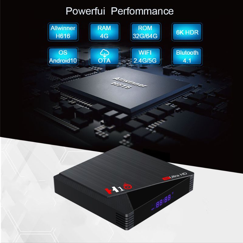 مربع H10 TV BX16TV 4+32GB WiFi +BT4-6 K H10 H10 Application Scenario
