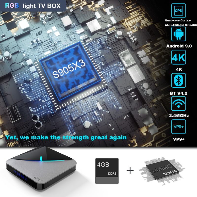 A95X F3 AIR set-top BOX S905X3 4GB+64GB high-definition network Box TV BOX Android 9.0 Specification image