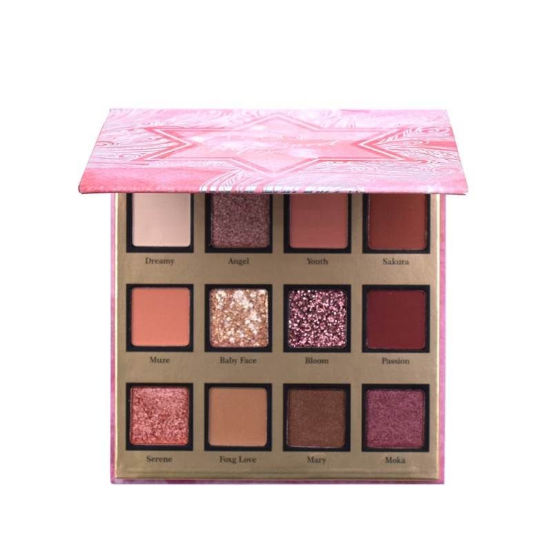 Foreign Trade Model [12 Sets] Es2926d Pink 12 Color Eyeshadow Mashed Potatoes Glitter New Febble Specification drawing