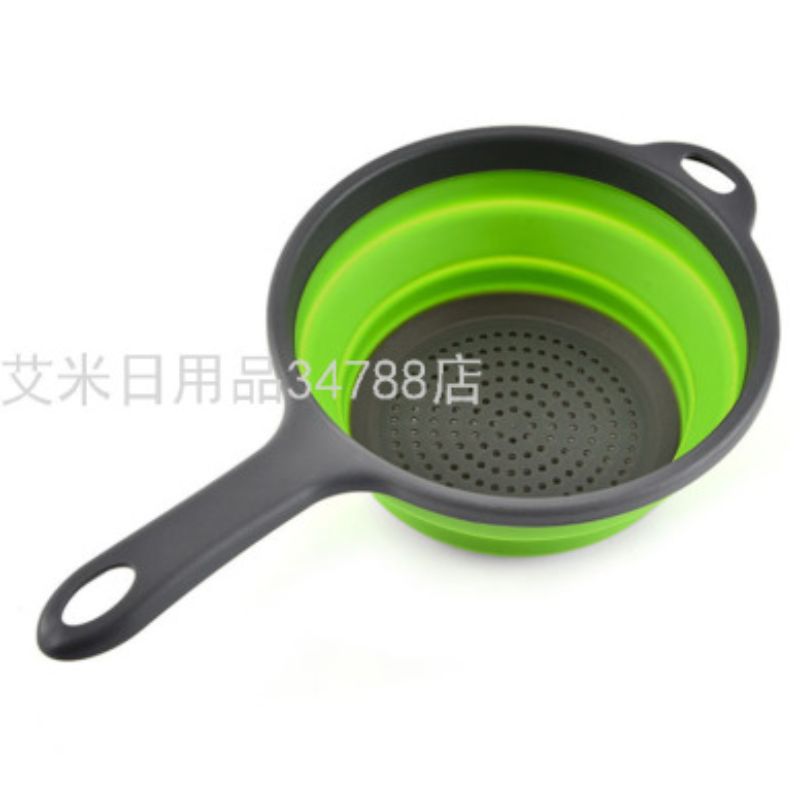 折叠沥水篮白底实物图
