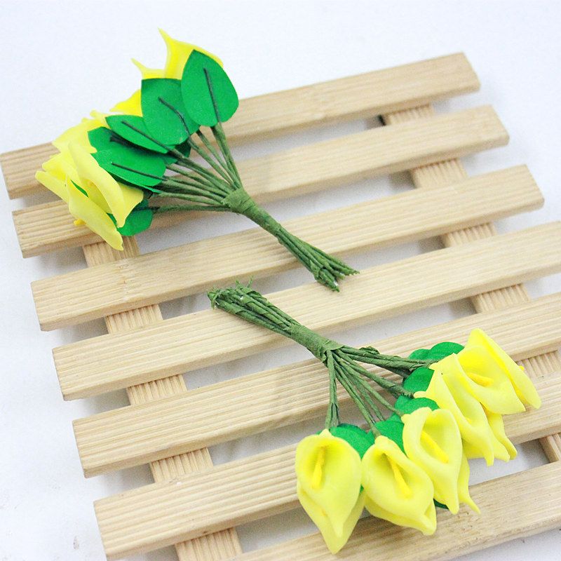 Factory direct sales of mini PE calla lily simulation flower bouquets, garlands, wedding candies, gift boxes, wedding decorations, foam decorative flowers Application Scenario