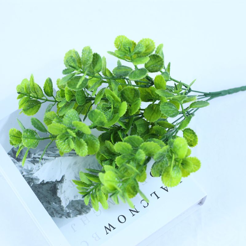High-quality cross-border simulation green mint leaf flower arrangements, living room decorations, dining room photography props, artificial flower arrangements, leaves, living room decorations, dining room photography props, artificial flowers details Picture