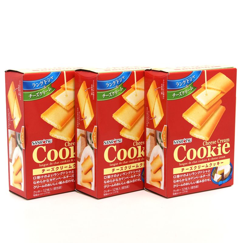 3盒三立夹心饼干白巧克力味奶酪味等3种组合日本进口零食品详情图5