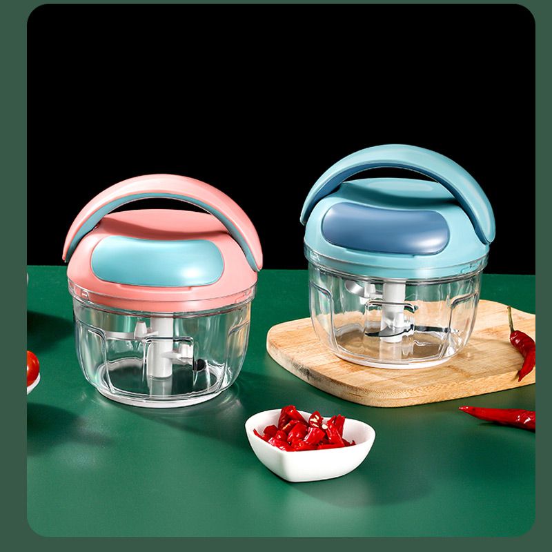 Hand-pulled garlic paste magic tool, household garlic paste mini cyclone, small manual chili and garlic mopping machine for the kitchen details Picture