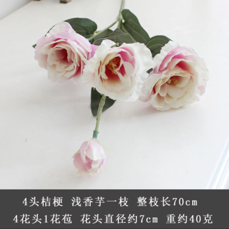 4-head artificial flower, delphinium, high-end silk flower, dried flower, home decoration, wedding and wedding bouquet decoration manufacturer wholesale Item Picture