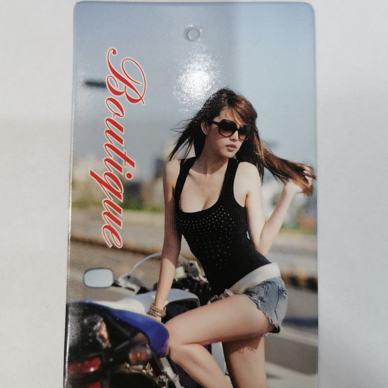 Adult female LOGO tag, clothing and accessories tag Specification image