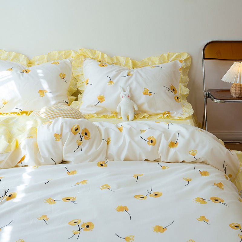 New Korean version of ruffled lace bed skirt sheet four-piece set of ground wool bedding manufacturers direct sales Application Scenario