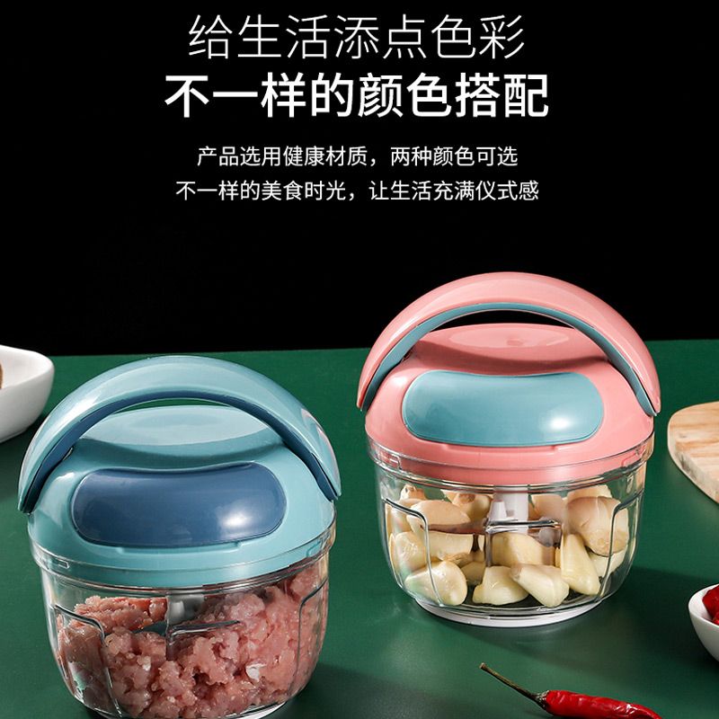 Hand-pulled garlic paste magic tool, household garlic paste mini cyclone, small manual chili and garlic mopping machine for the kitchen Item Picture