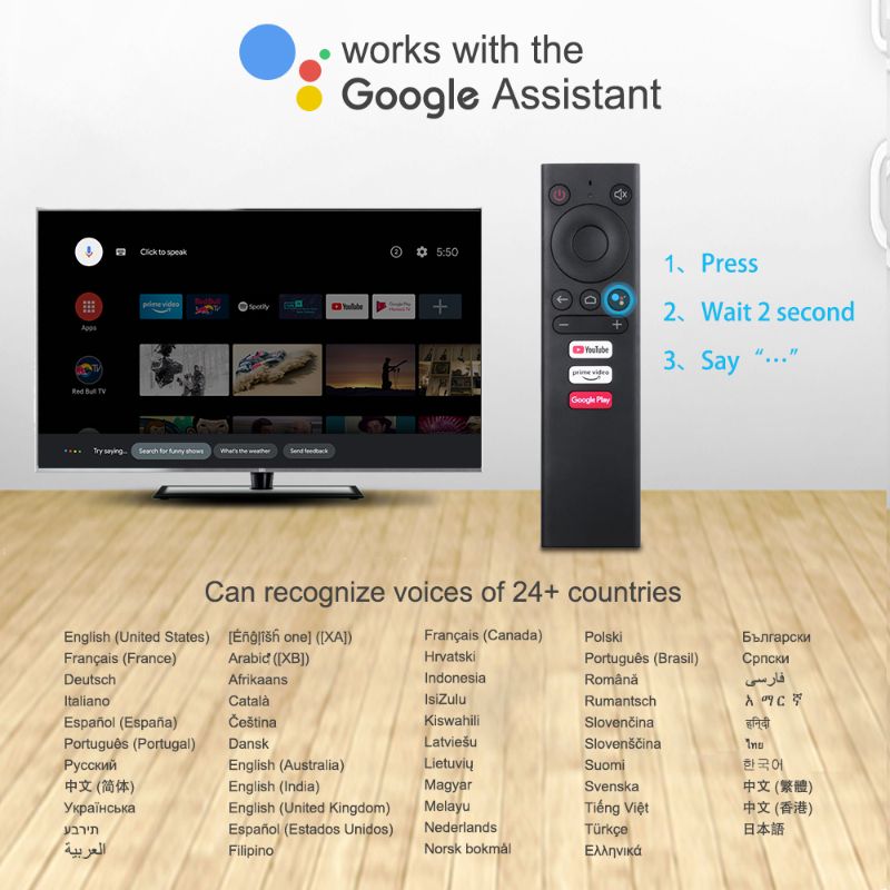 KM1 MECOOL TV set top BOX S905X3 Quad core Android 9.0 TV BOX exportación comercio exterior Item Picture