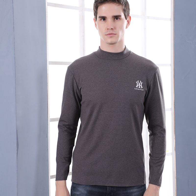 Cationic Thickened Men's Low Neck Long Johns Warm Single Top Specification drawing