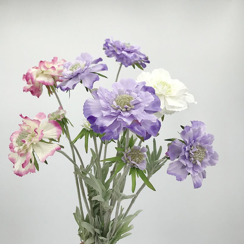 High-quality artificial flowers such as wheat straw chrysanthemum, blue potted flower, pine, Cordyceps, and chrysanthemum, as well as combination materials for living room, dining table, and vase floral art Item Picture